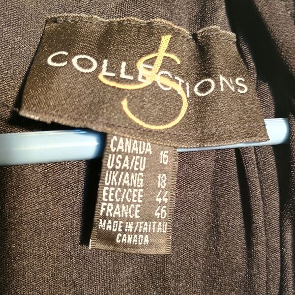 Elegant Black Sleeveless Midi Dress with Bronze Beaded Embroidery - Picture 4 of 5